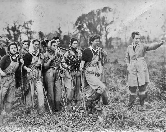 Women's Timber Corps planting trees at Kielder Forest